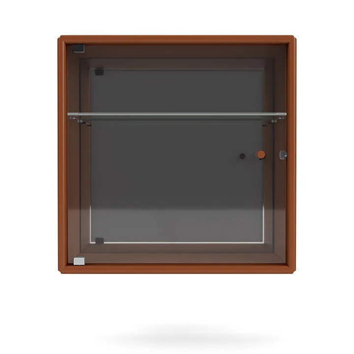 Montana Perfume Wall Mounted Cabinet With Mirror, Hazelnut Brown