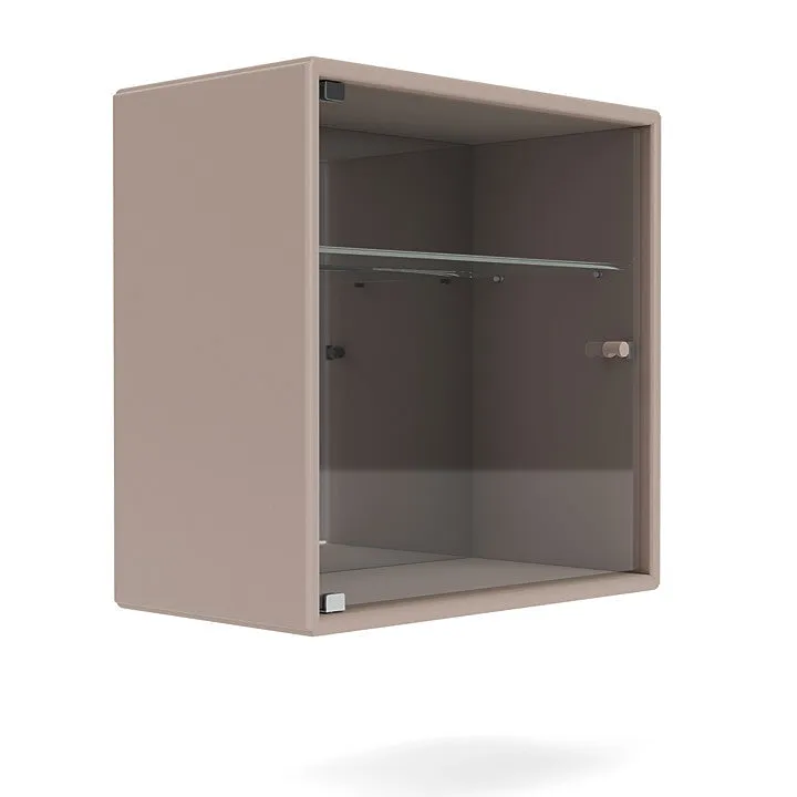 Montana Perfume Wall Mounted Cabinet With Mirror, Mushroom Brown
