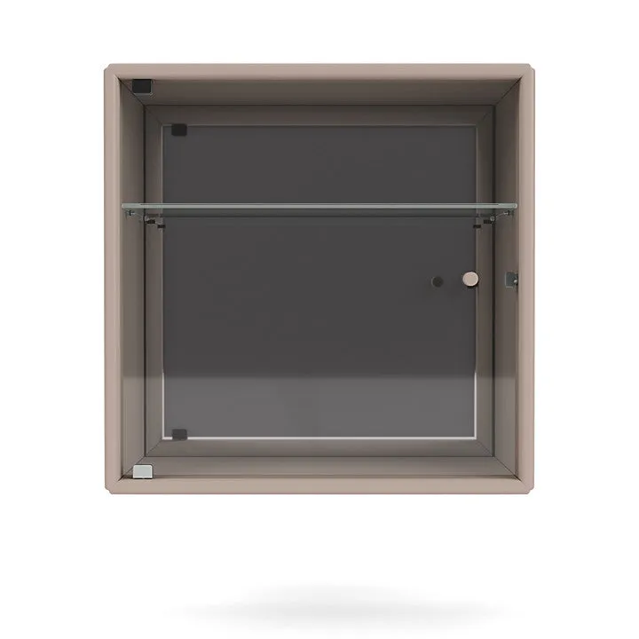 Montana Perfume Wall Mounted Cabinet With Mirror, Mushroom Brown