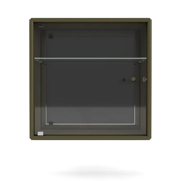 Montana Perfume Wall Mounted Cabinet With Mirror, Oregano Green
