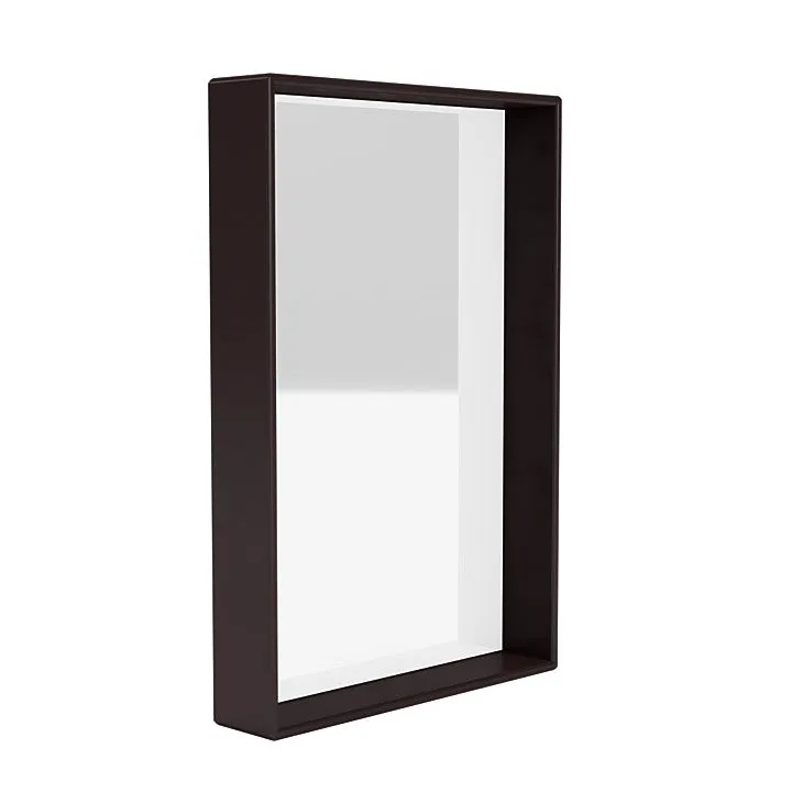 Montana Shelfie Mirror With Shelf Frame, Balsamic Brown