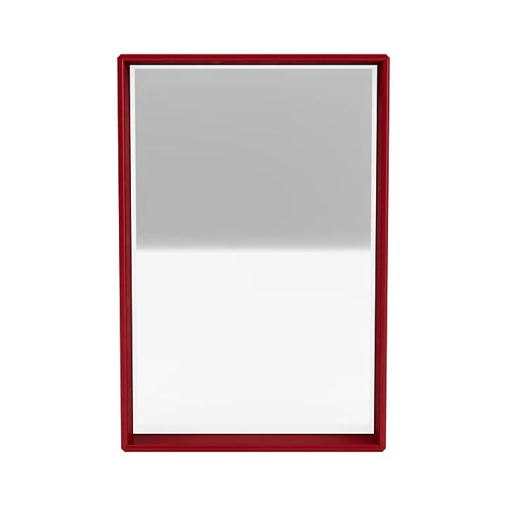 Montana Shelfie Mirror With Shelf Frame, Beetroot Red