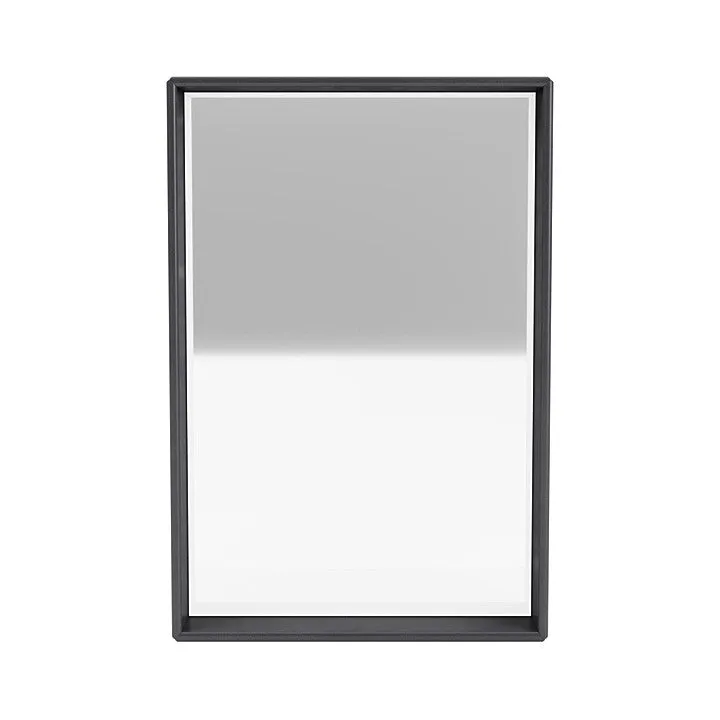 Montana Shelfie Mirror With Shelf Frame, Carbon Black
