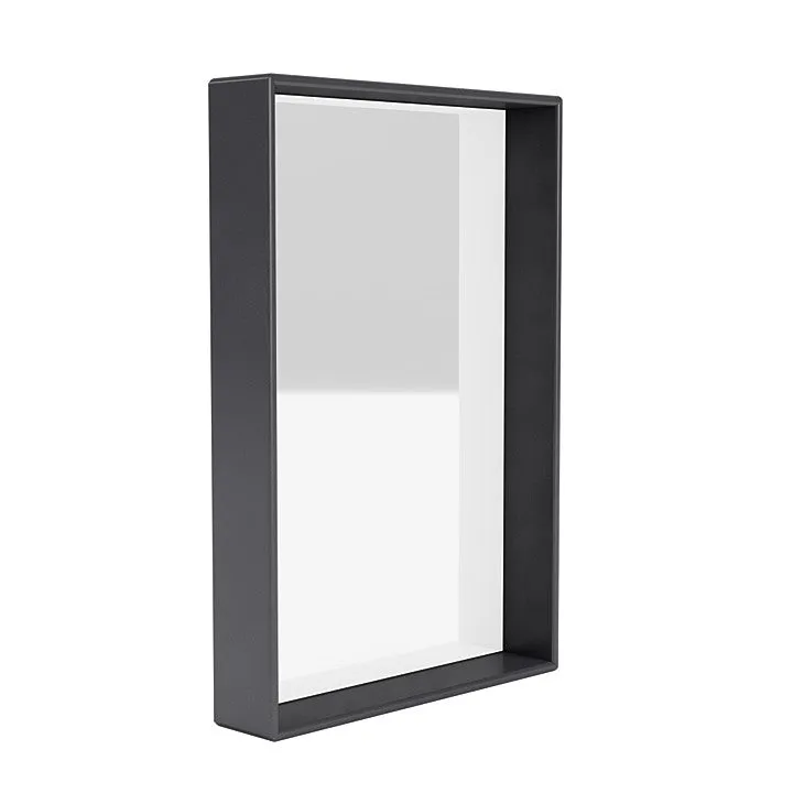 Montana Shelfie Mirror With Shelf Frame, Carbon Black