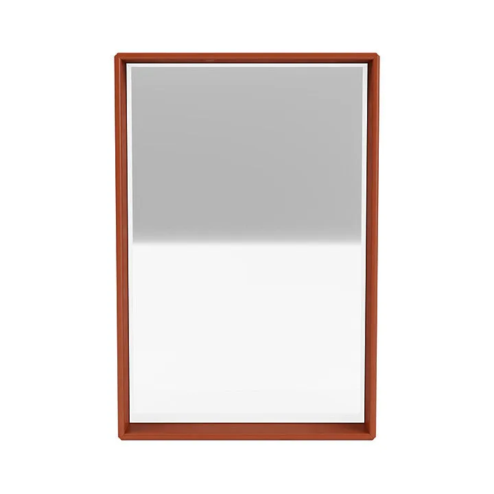 Montana Shelfie Mirror With Shelf Frame, Hokkaido Brown