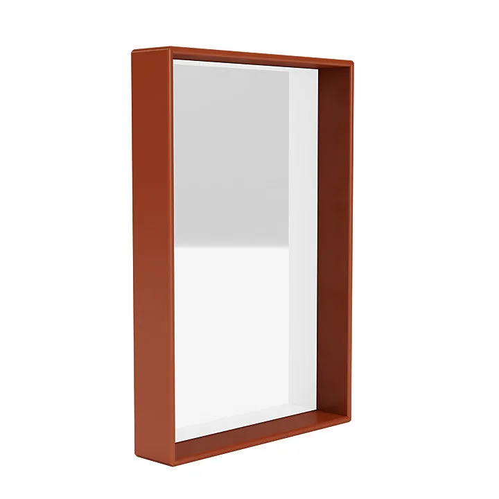 Montana Shelfie Mirror With Shelf Frame, Hokkaido Brown