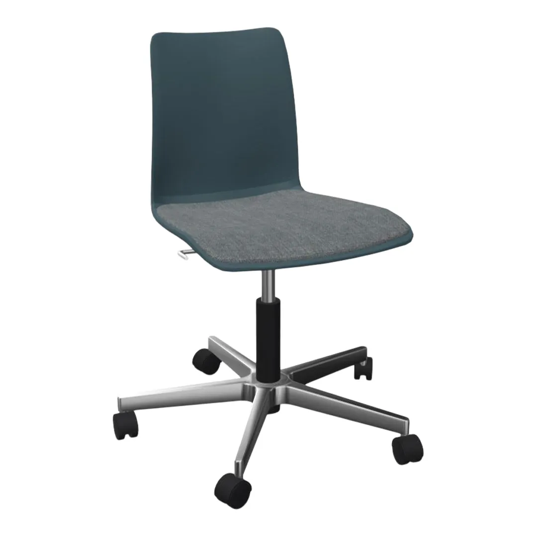 MOOD Learn Conference Chair - Upholstered Seat - 5-Star Base w/ Casters