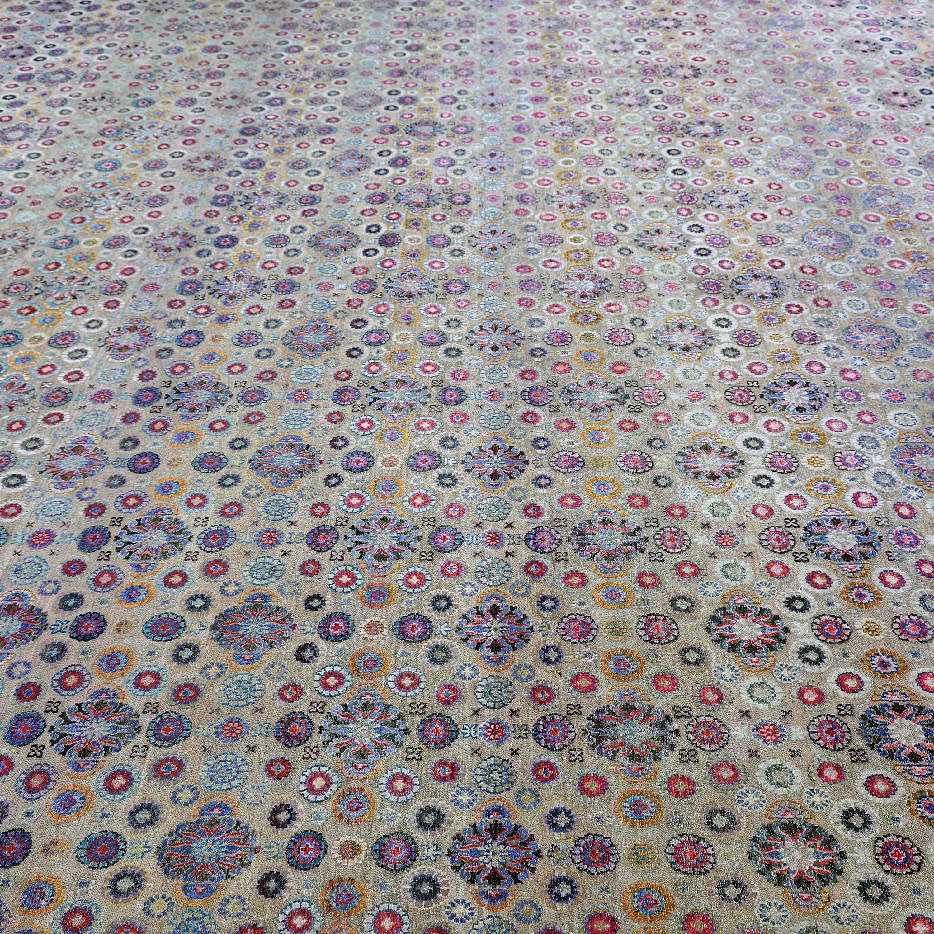 Multicolored Alchemy Transitional Silk Wool Blend Rug - 15'10" x 21'4"