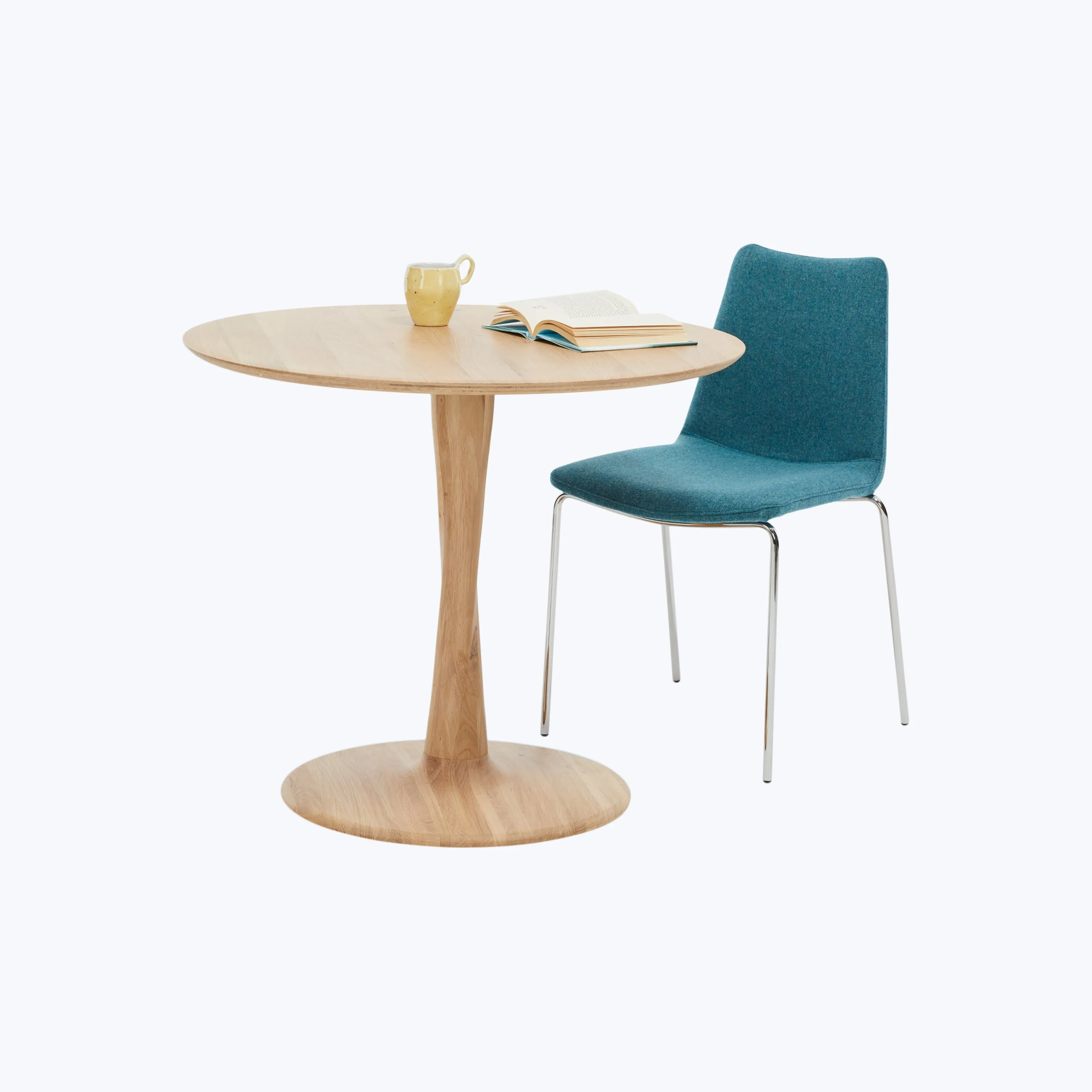 Natural Oak Torsion Round Dining Table