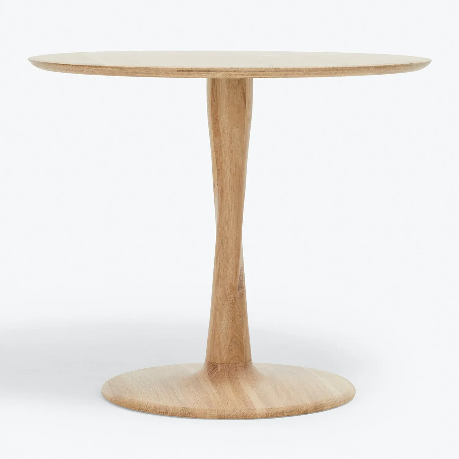 Natural Oak Torsion Round Dining Table
