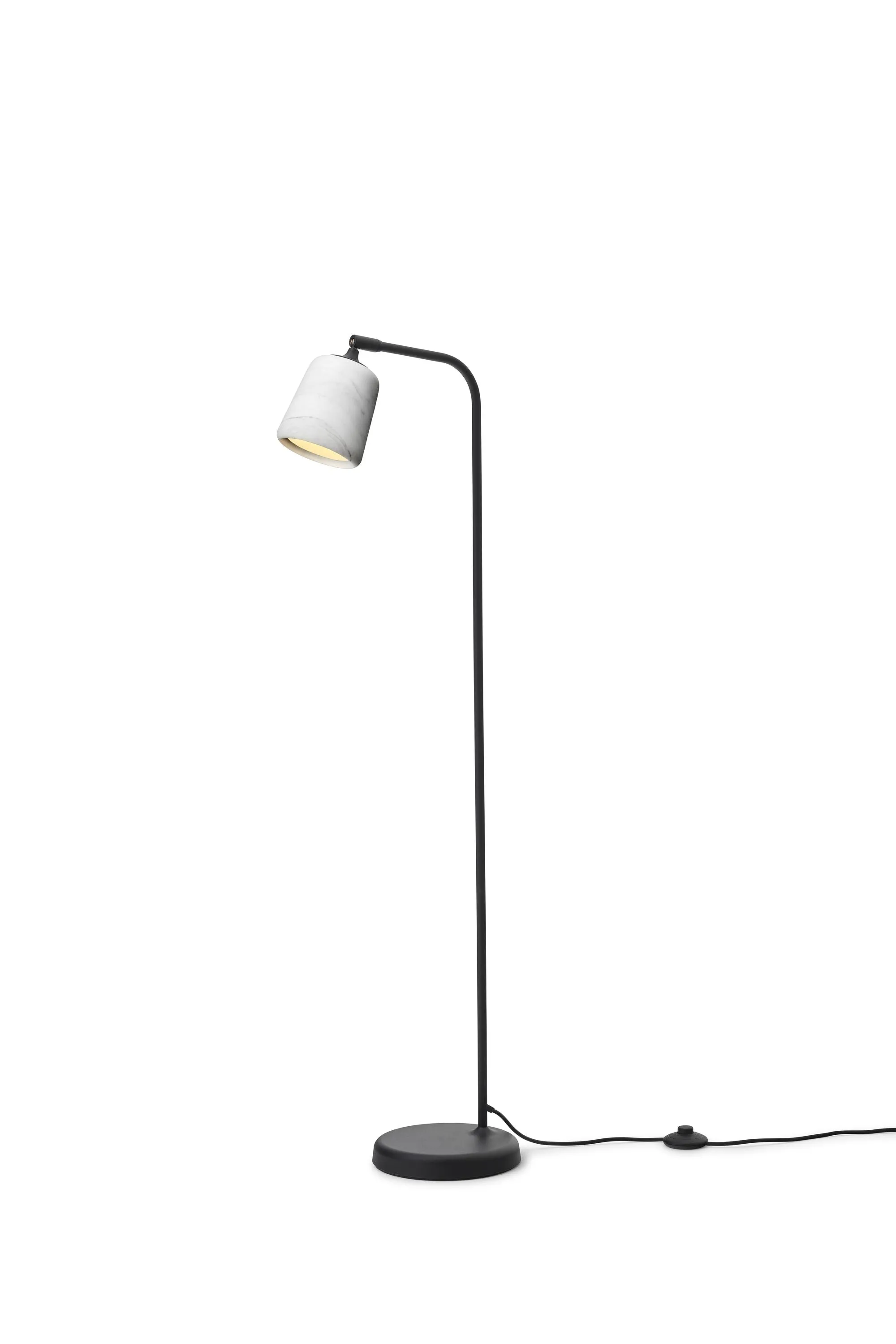 New Works Material Floor Lamp Marble, White