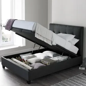 Nicola - Ottoman Bed Frame In Fabric Slate