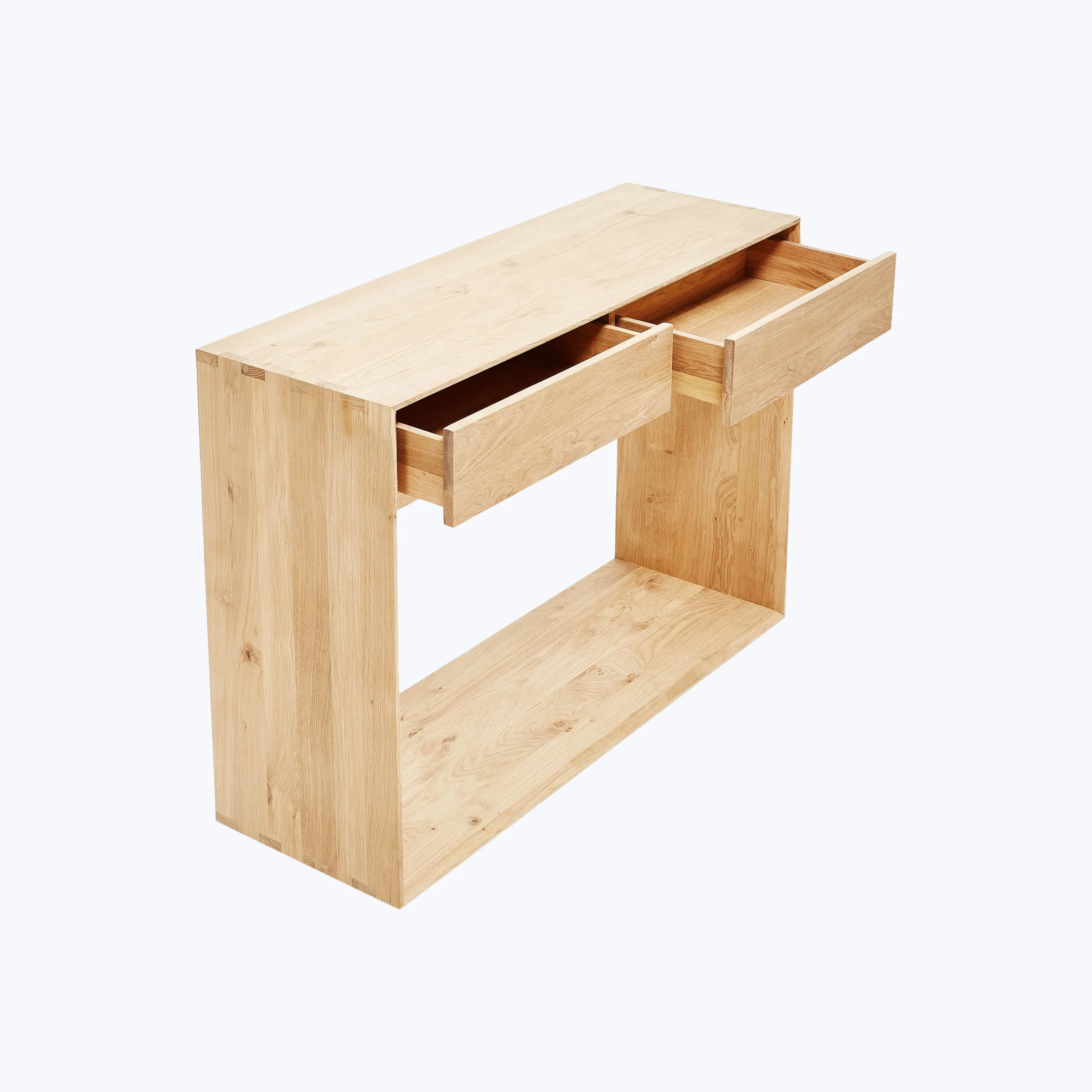 Nordic 2-Drawer Oak Console