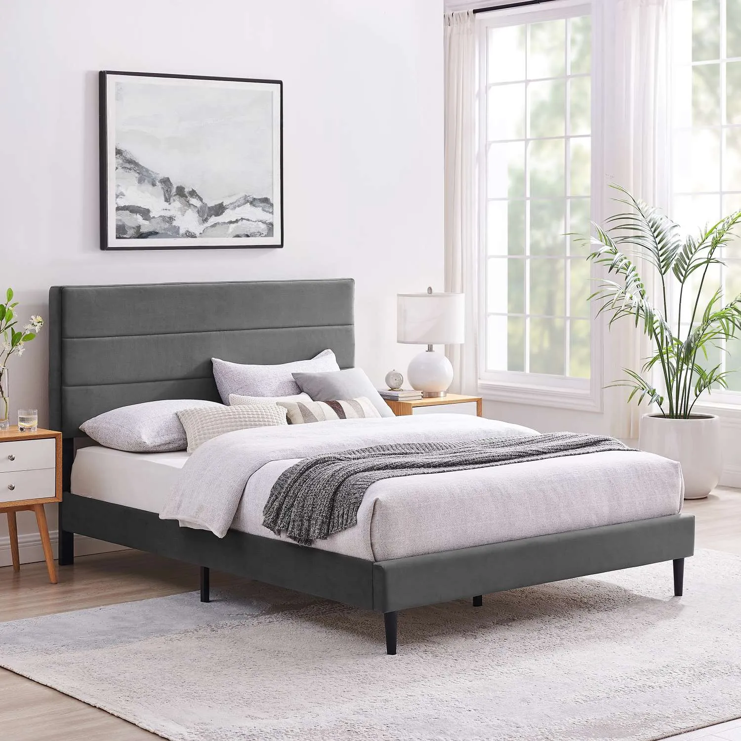 Nori 3-Piece Queen Bed - Grey