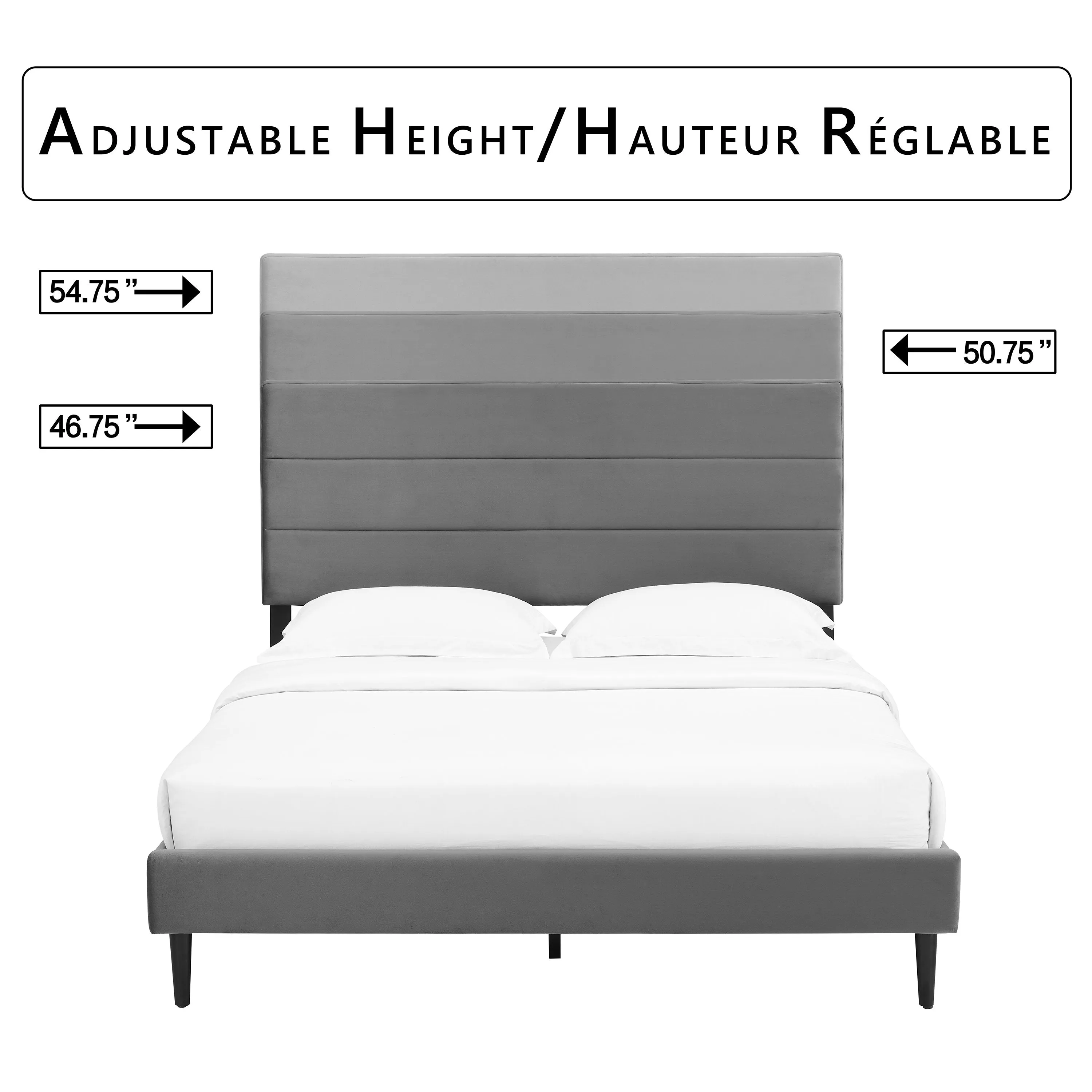 Nori 3-Piece Queen Bed - Grey
