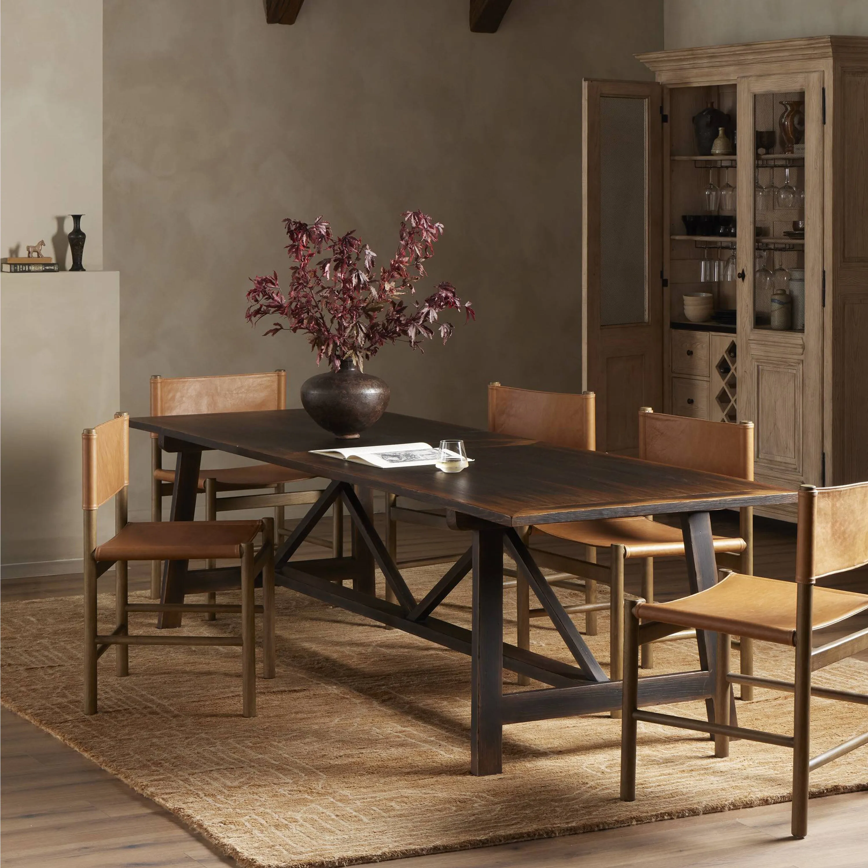 Nostalgia Aged Brown Dining Table