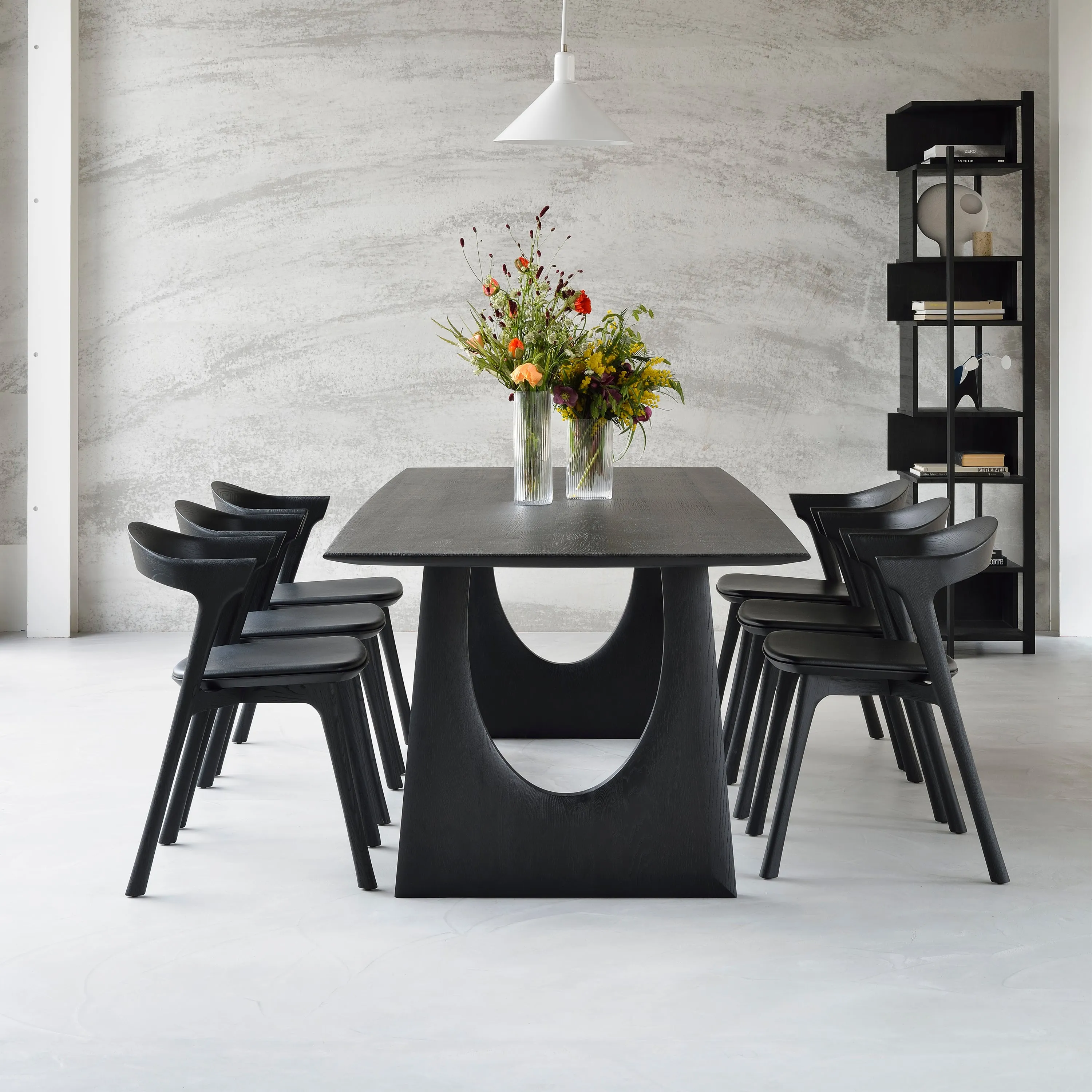 Oak Geometric Rectangular Dining Table