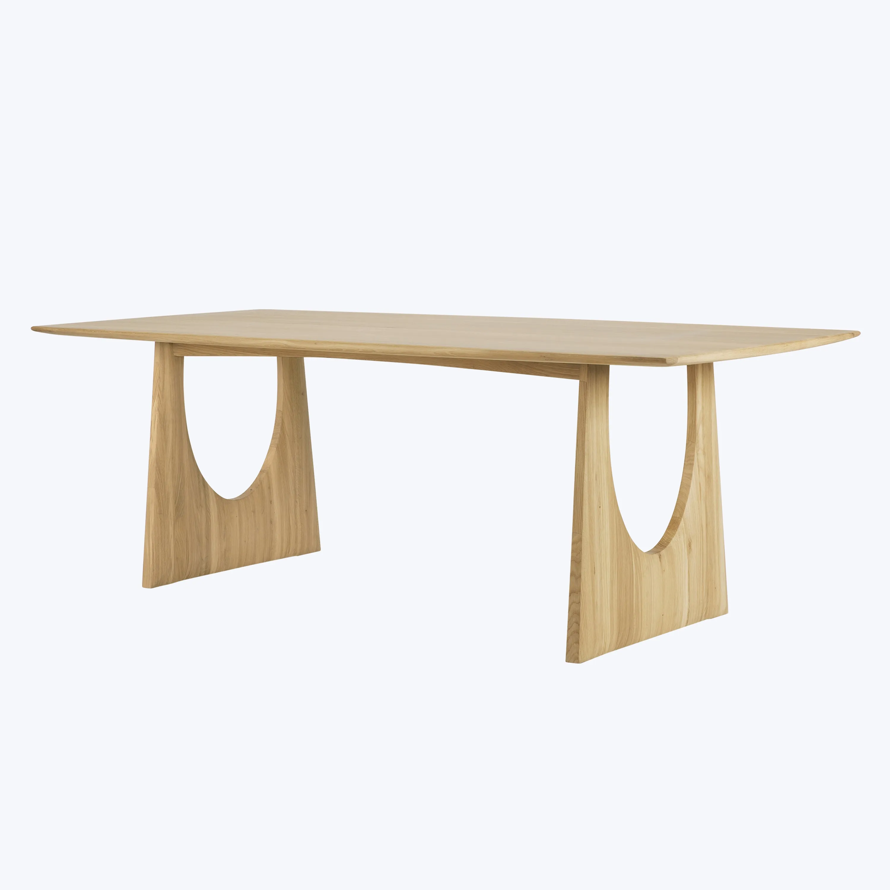 Oak Geometric Rectangular Dining Table