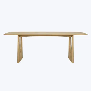 Oak Geometric Rectangular Dining Table