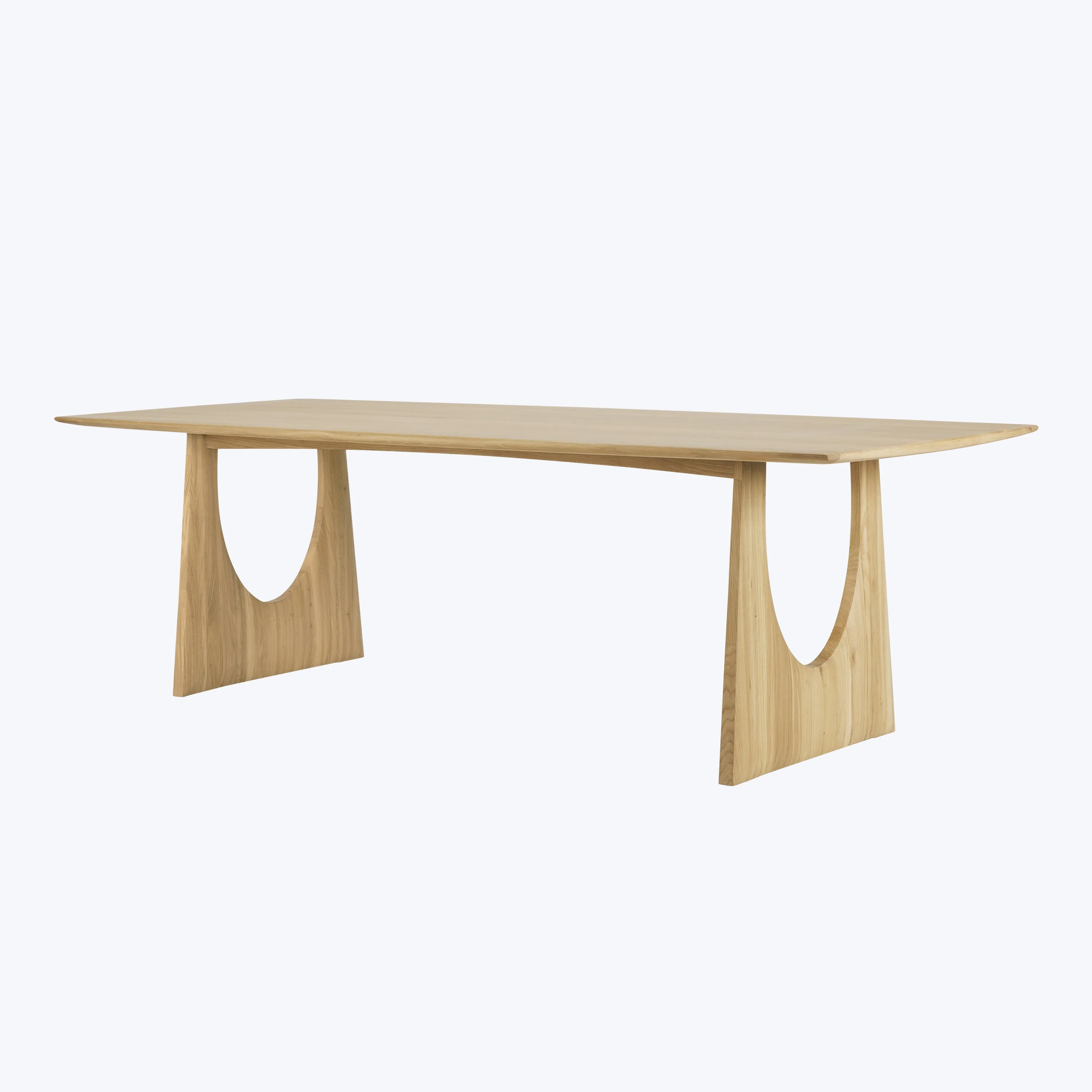 Oak Geometric Rectangular Dining Table