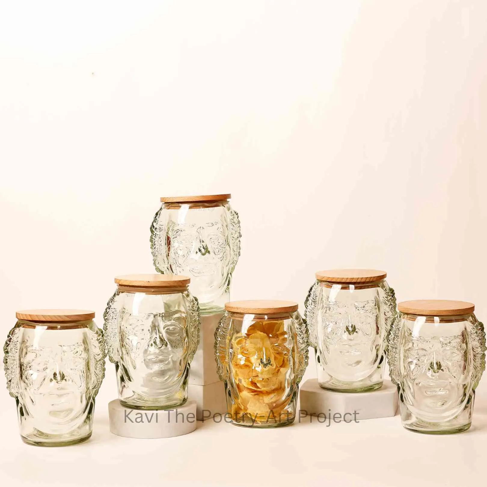 Old monk Bottle Jars (Set of Six)