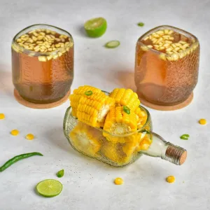 Old Monk Platter With Glasses