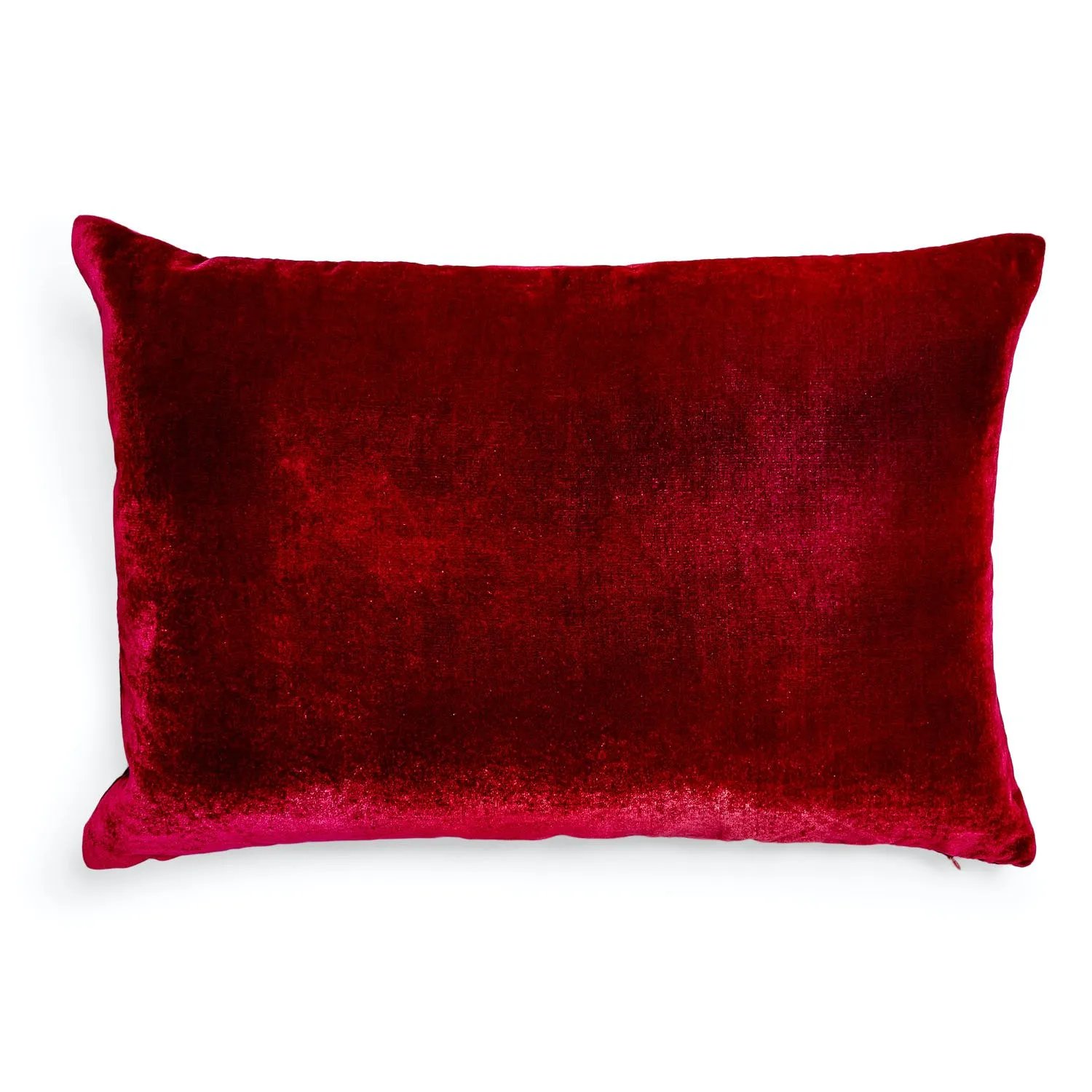 Ombre Velvet Pillow Raspberry