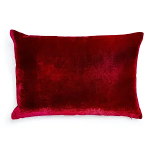 Ombre Velvet Pillow Raspberry