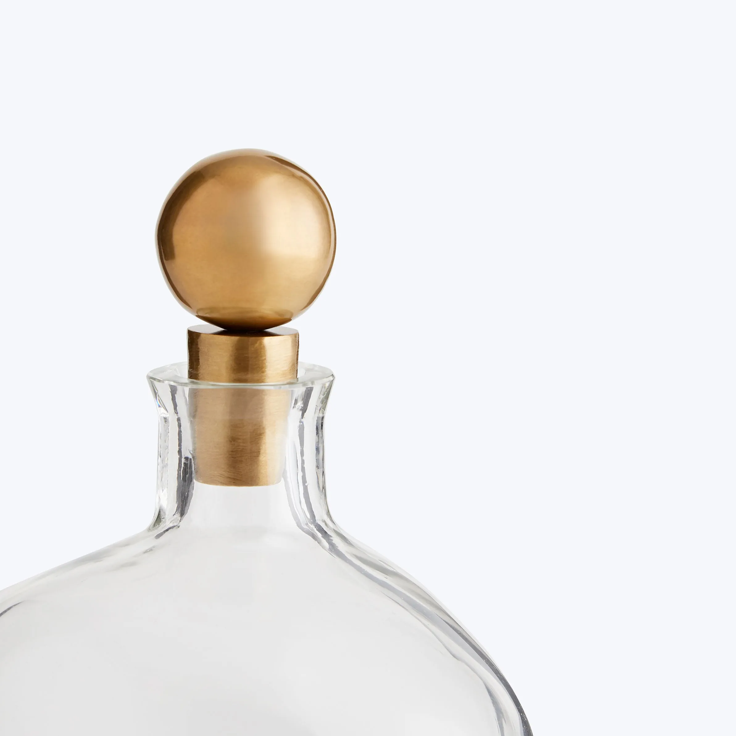 Organic Glass Decanters, Set of 2