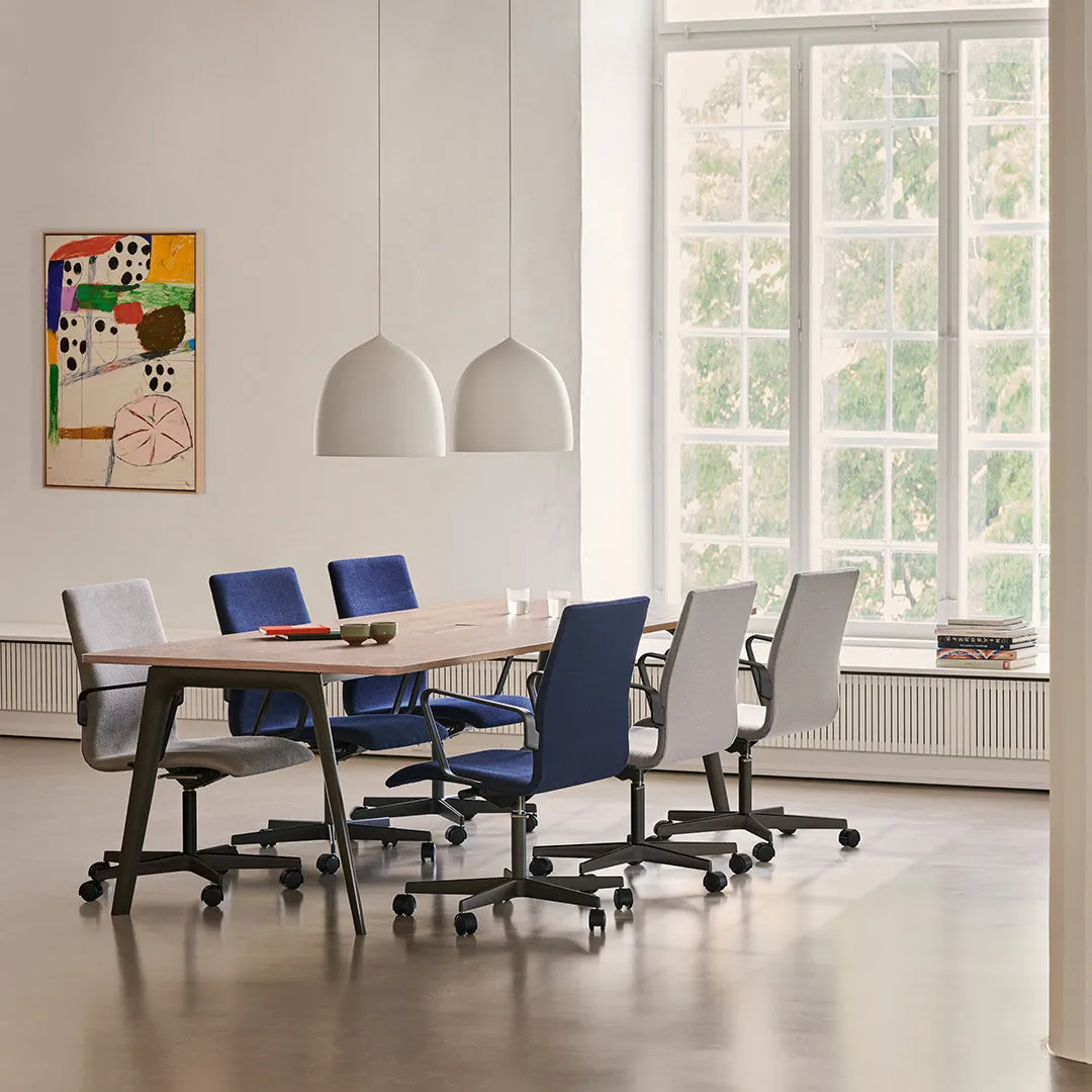 Oxford Low Back Office Armchair - 5 Star Base & Casters - Height Adjustable