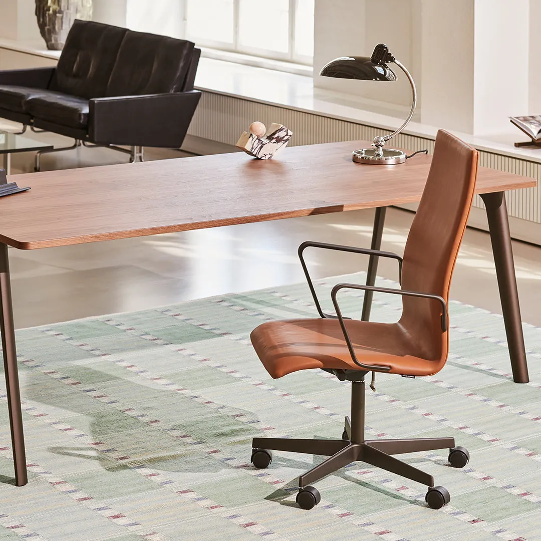 Oxford Medium Back Office Armchair - 5 Star Base & Casters - Height Adjustable