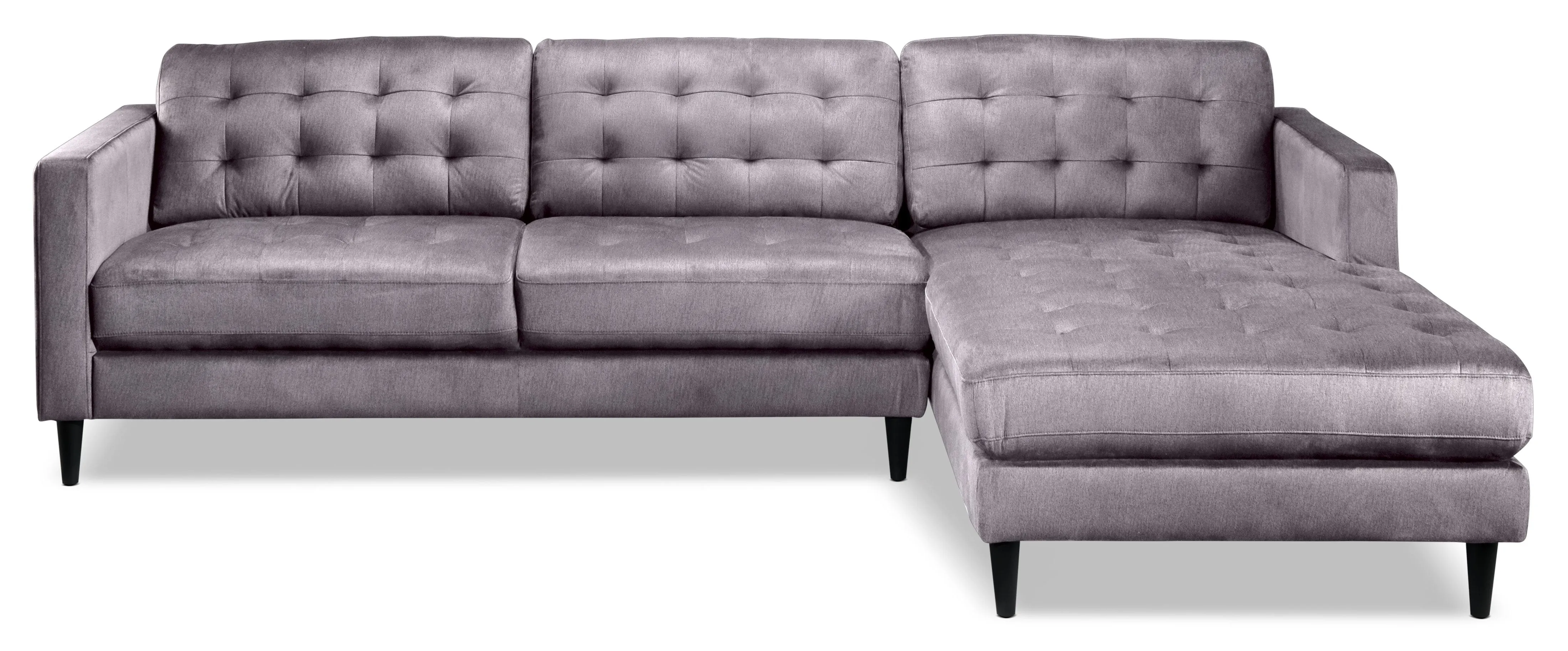 Paragon 2-Piece Sectional with Right-Facing Chaise - Light Grey