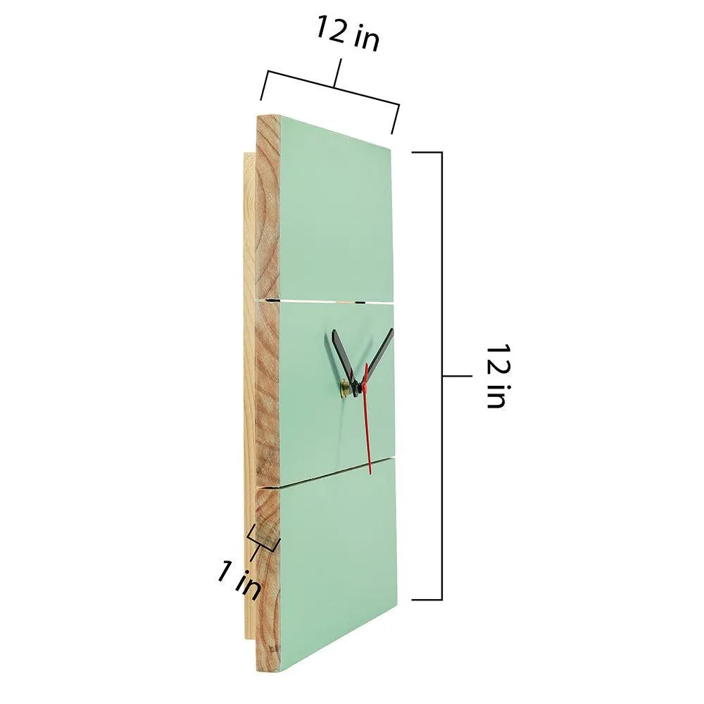 Personalised Reclaimed Wooden Clock- Sea Green