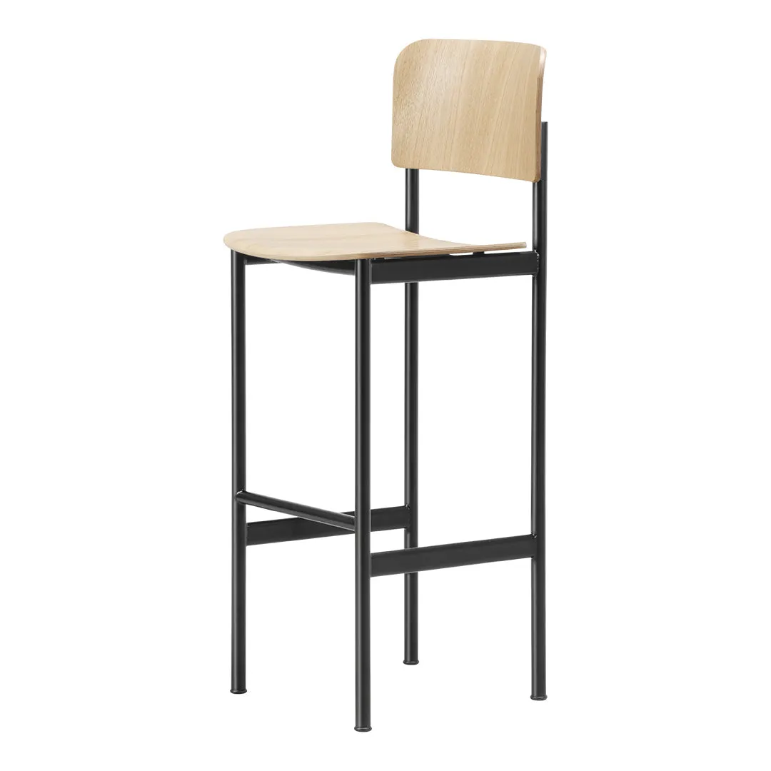 Plan Barstool - Wood Seat & Back
