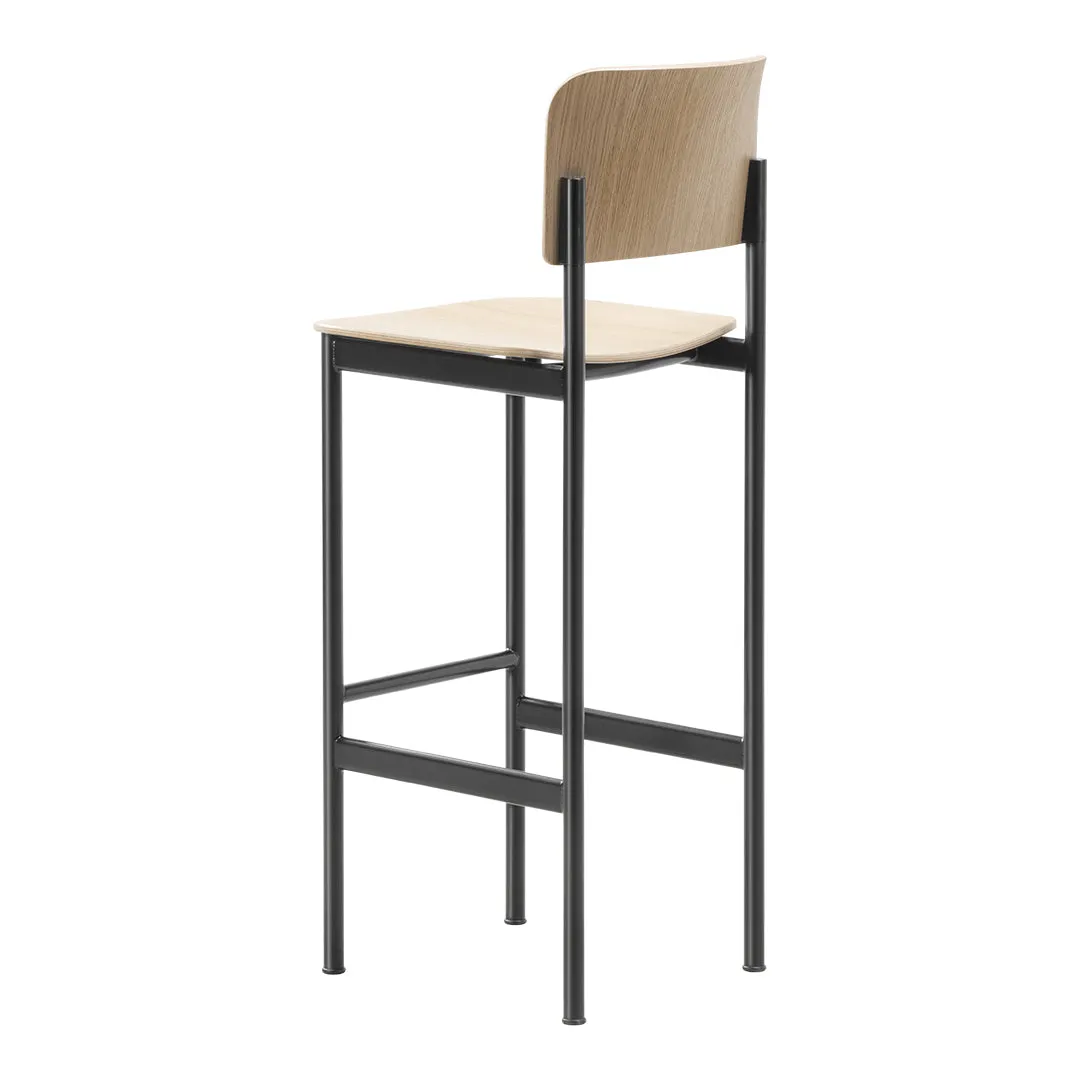 Plan Barstool - Wood Seat & Back