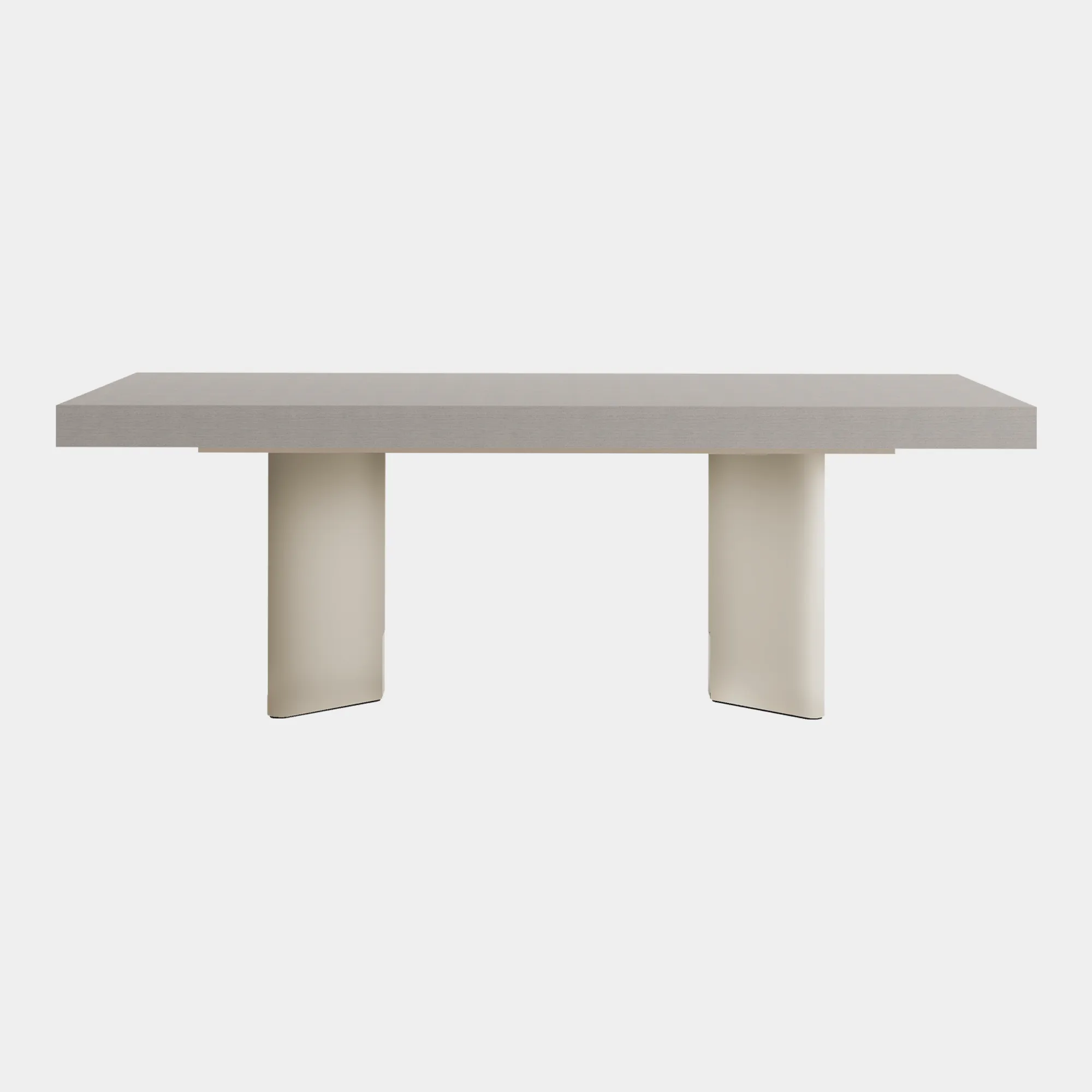 Porto - Rectangular Extending Dining Table With Oak Top & Matt Lacquer Base