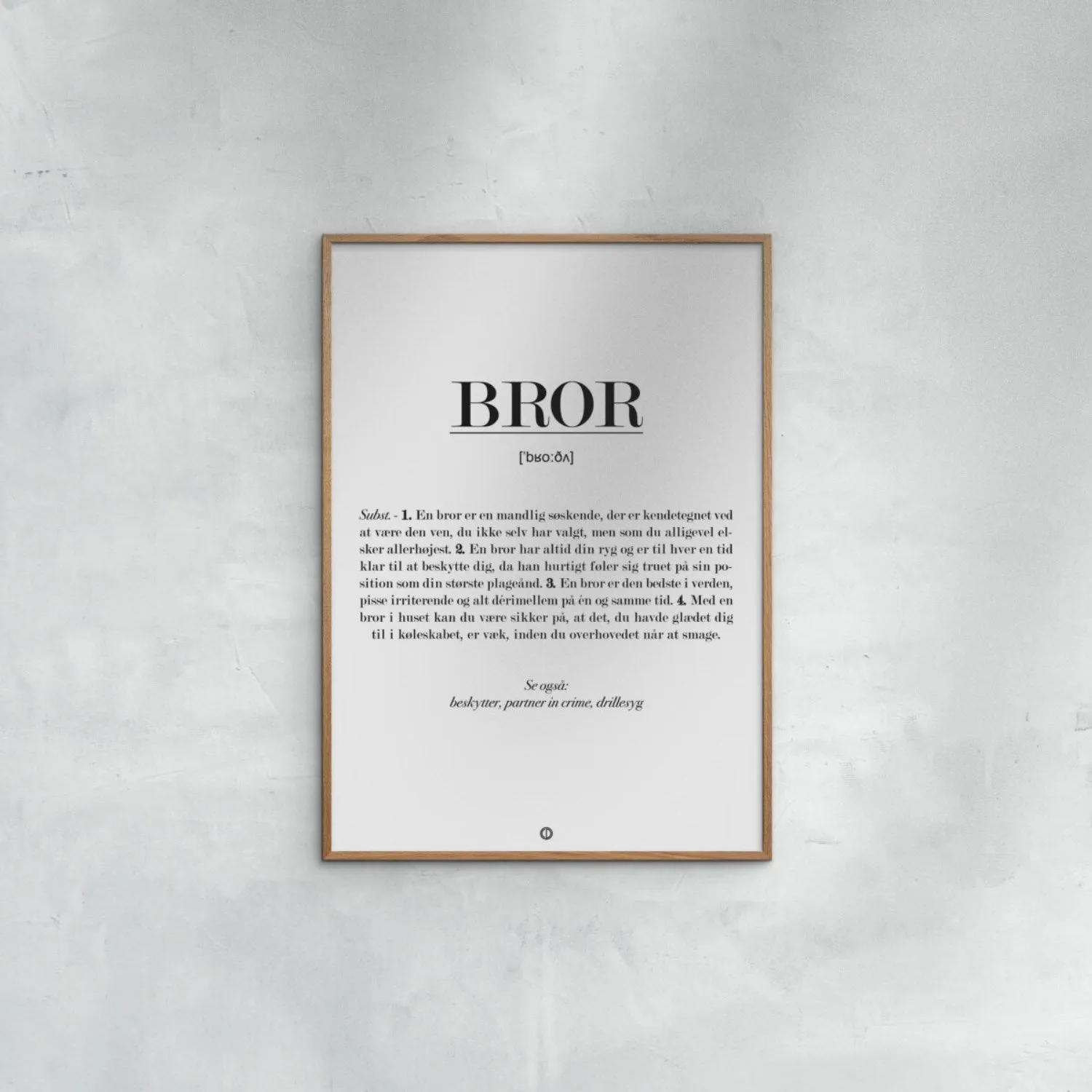 Poster & Frame Citatplakat - Bror Definition