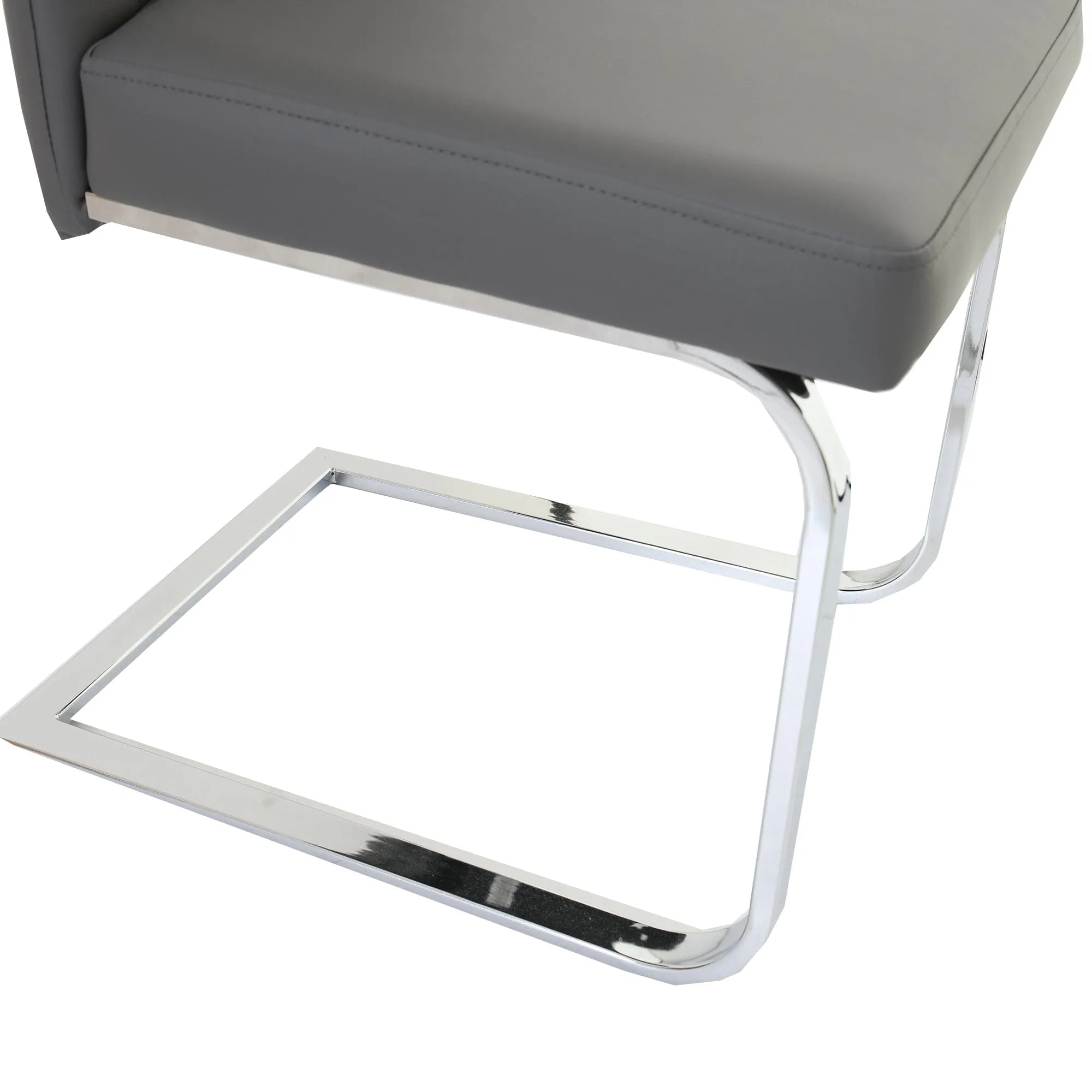 Prato - Cantilever Dining Chair In Faux Leather
