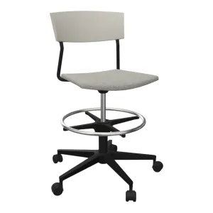 Pure X Conference Chair - Upholstered Seat - 5-Star Base w/ Casters & Footrest