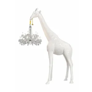 Qeeboo Giraffe In Love Outdoor Floor Lamp H 4m, White