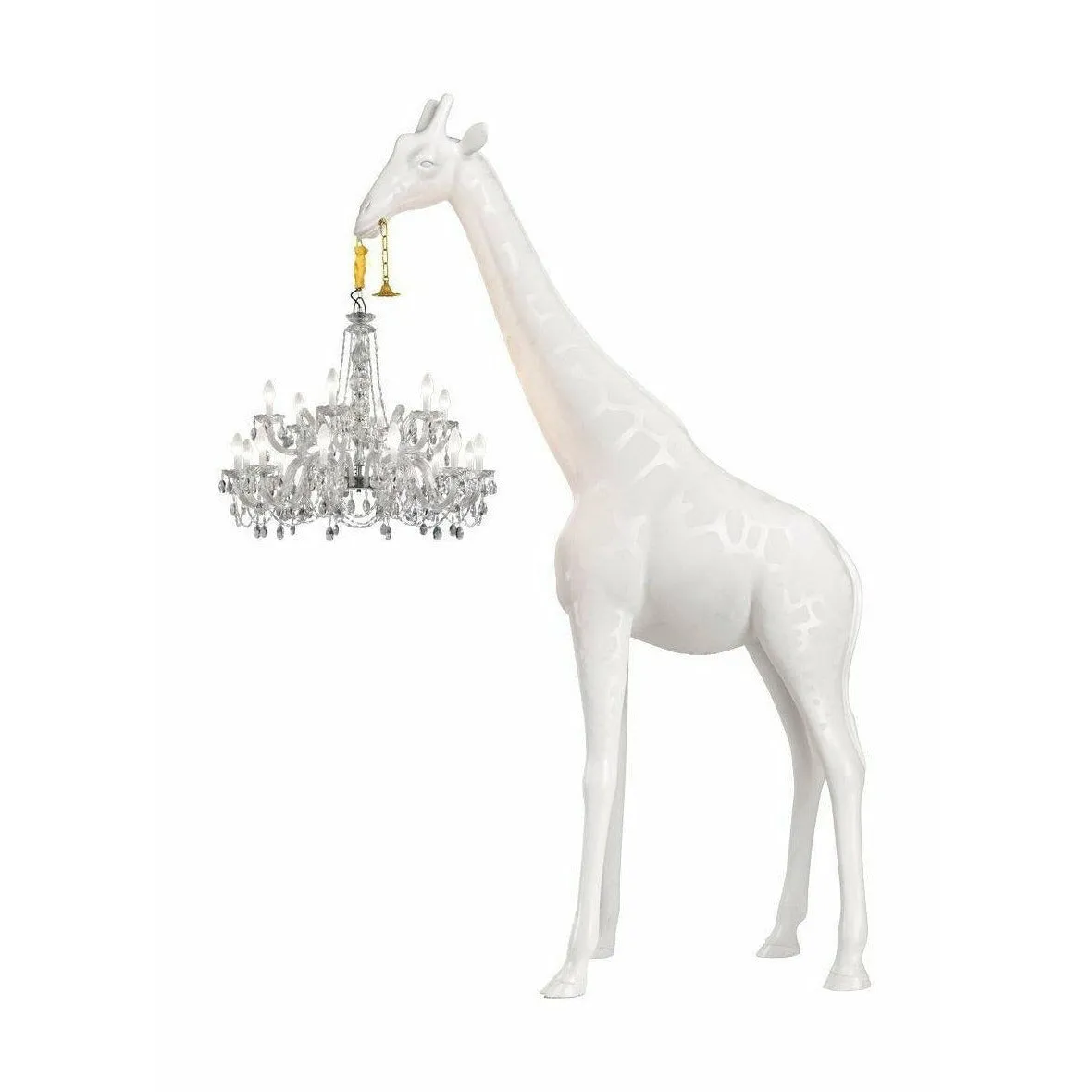 Qeeboo Giraffe In Love Outdoor Floor Lamp H 4m, White