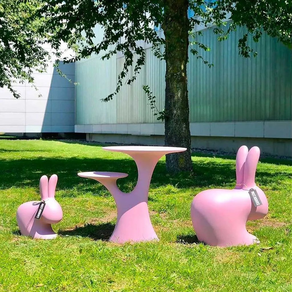 Qeeboo Rabbit Tree Table By Stefano Giovannoni, Balm Green