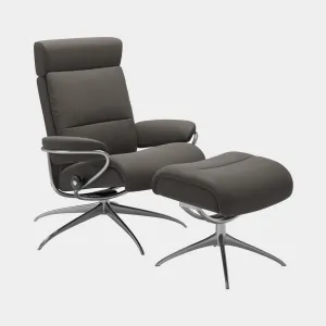 (Quickship) Stressless Tokyo - Chair & Stool With Star Base In Paloma Leather