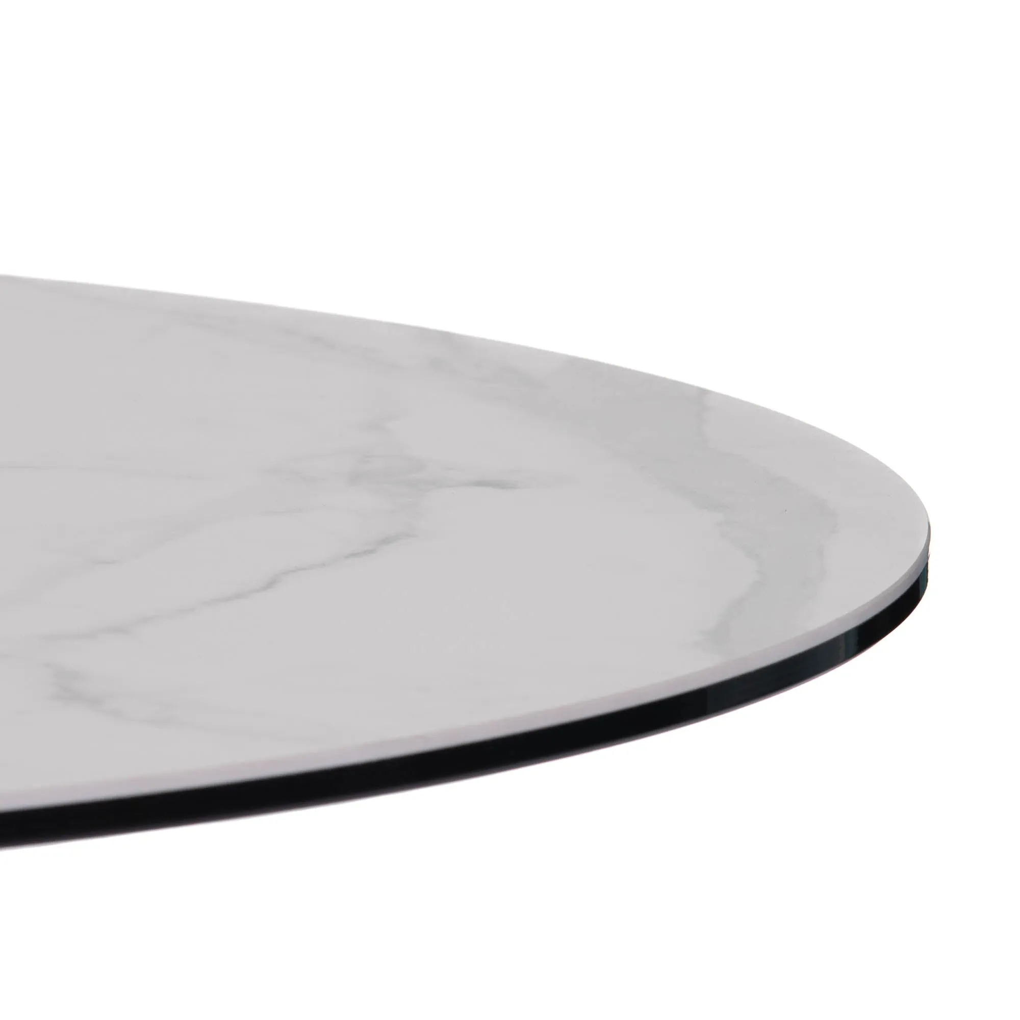Redondo - 90cm Coffee Table With Matte White Ceramic Top
