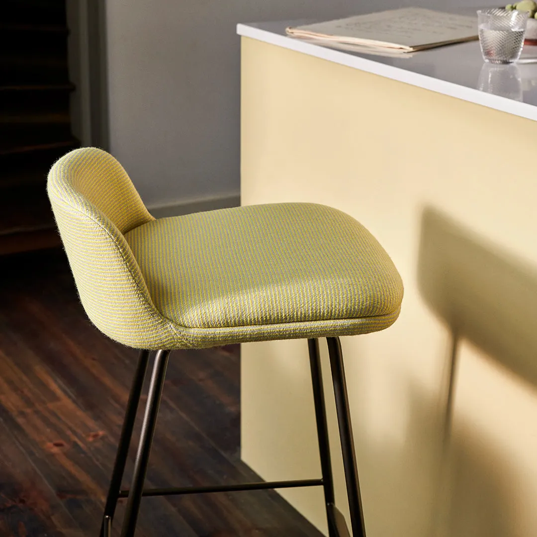 Rely HW84 Low Back Counter Stool - Fully Upholstered