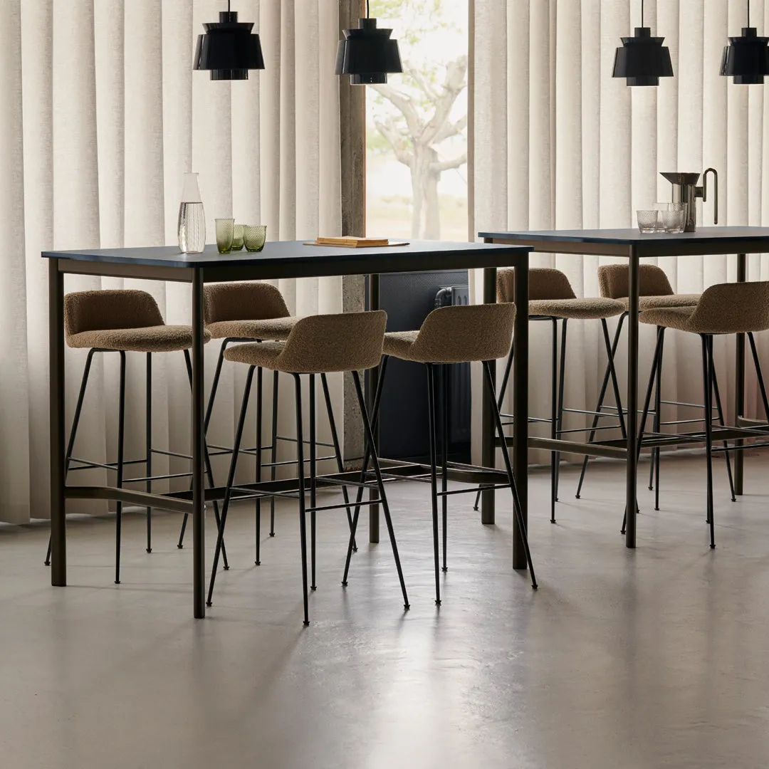 Rely HW88 Low Back Bar Stool - Fully Upholstered