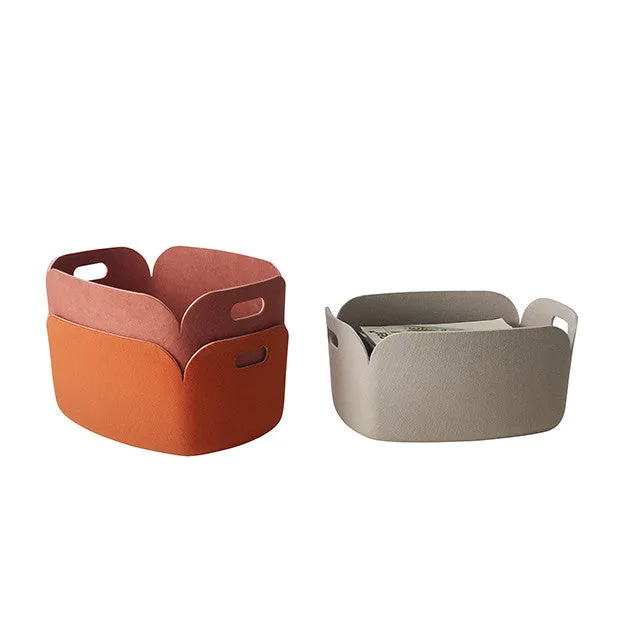 Restore Felt Storage Basket, Dusty Green