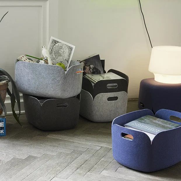 Restore Felt Storage Basket, Grey