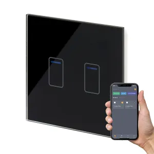 Retrotouch Crystal  Touch WIFI Switch 240v 2G Black