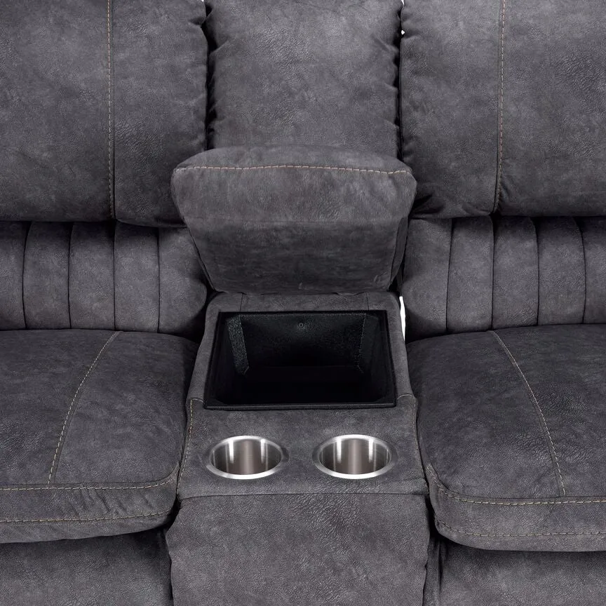Reyes Power Reclining Loveseat - Grey